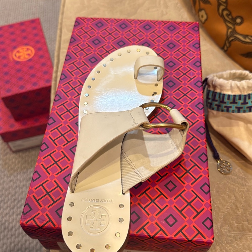 Tory Burch Ravello Studded Sandal Ivory